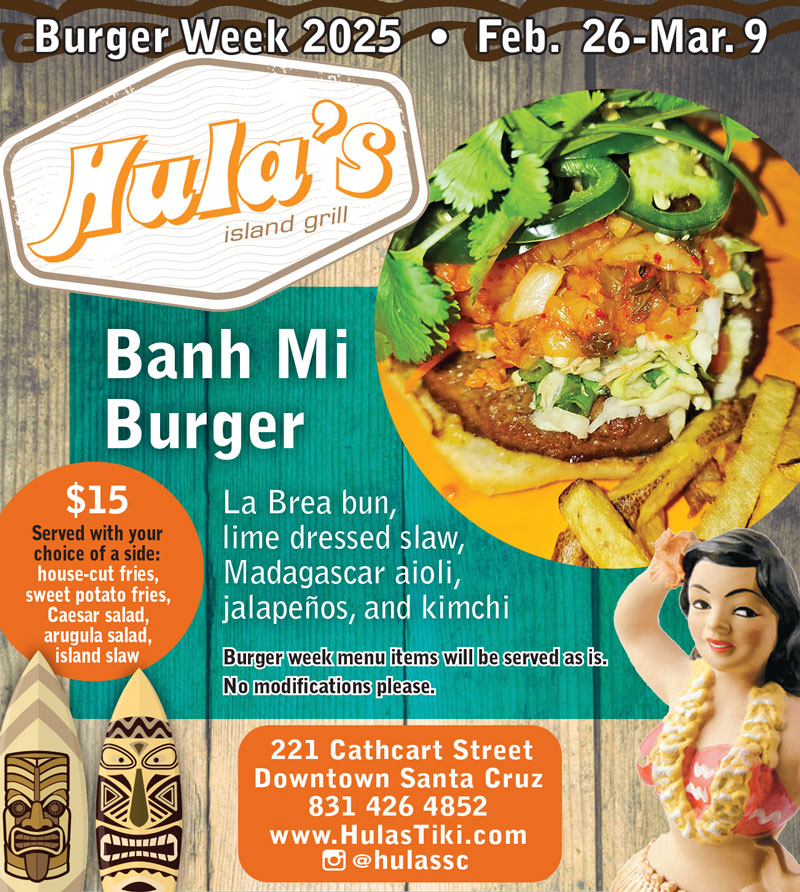 hula's burger week special