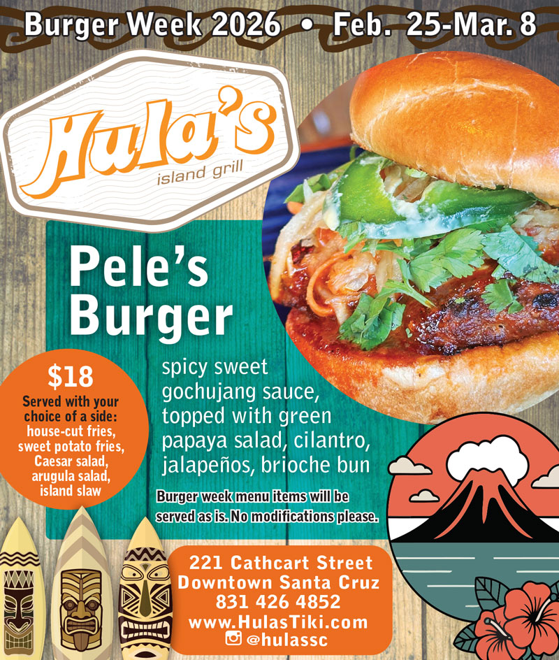 hula's burger week menu