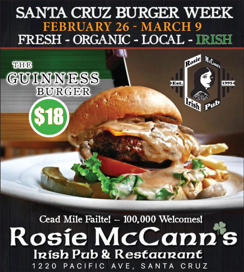 rosie mccann's burger week special