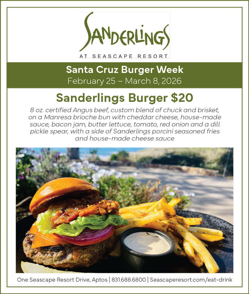 seascape, sanderlings, santa cruz burger week specials