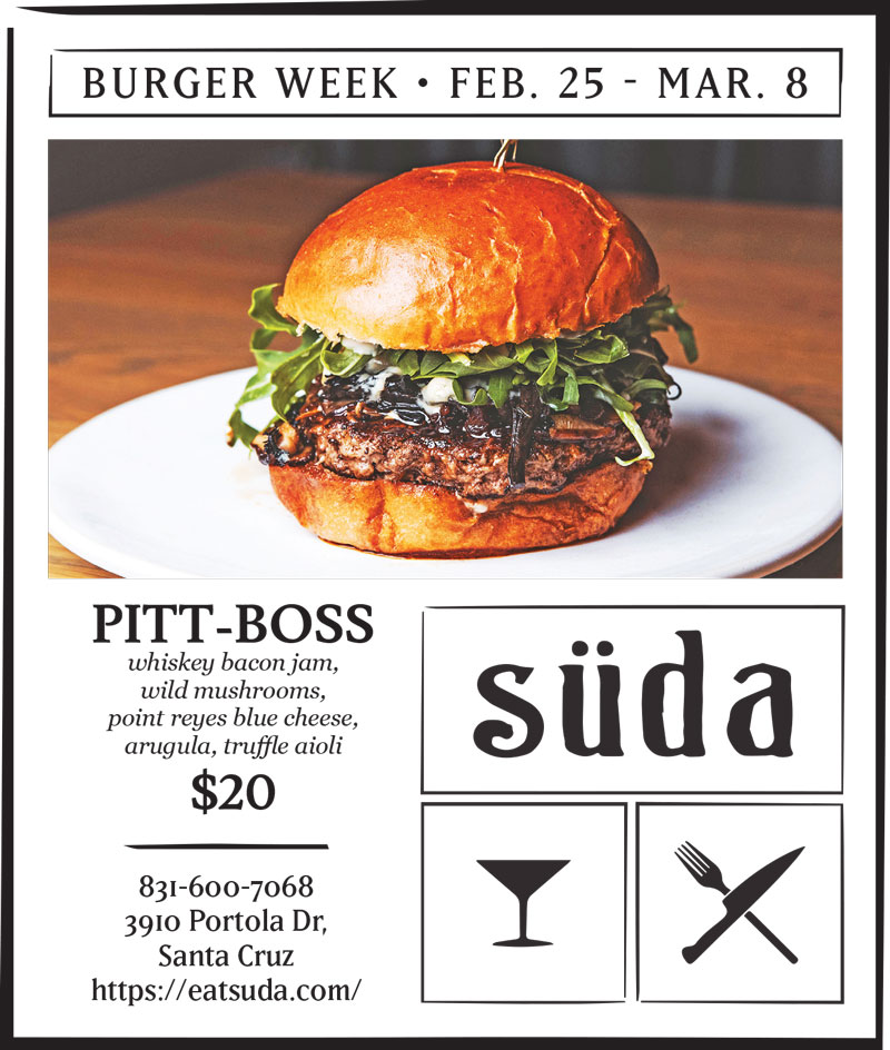 suda, santa cruz burger week specials